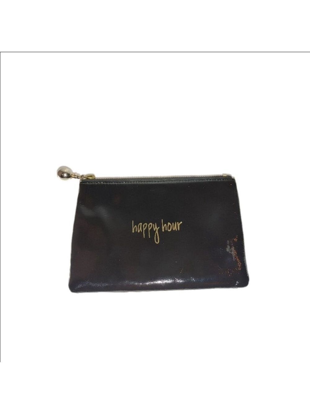 Halogen "Happy Hour" Patent Leather Zippered Pouch